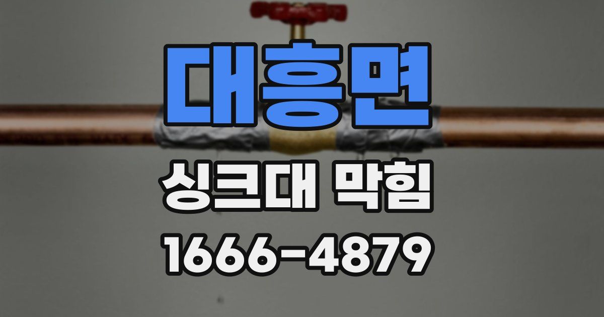 대흥면 싱크대 막힘