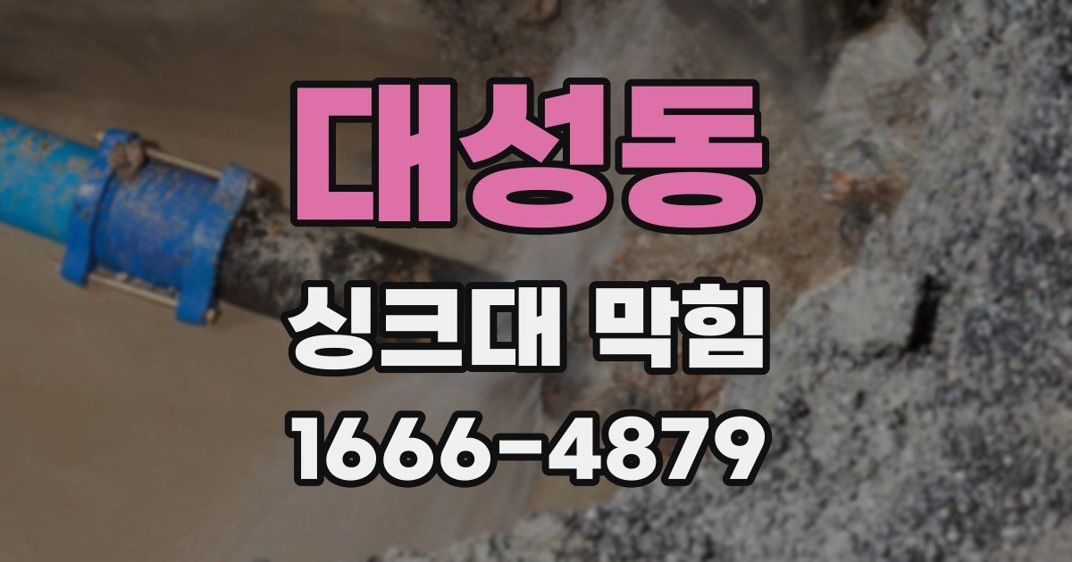 대성동 싱크대 막힘