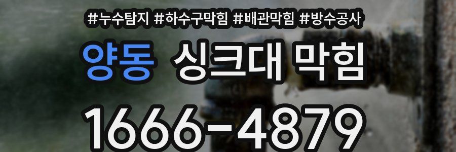 양동 싱크대 막힘