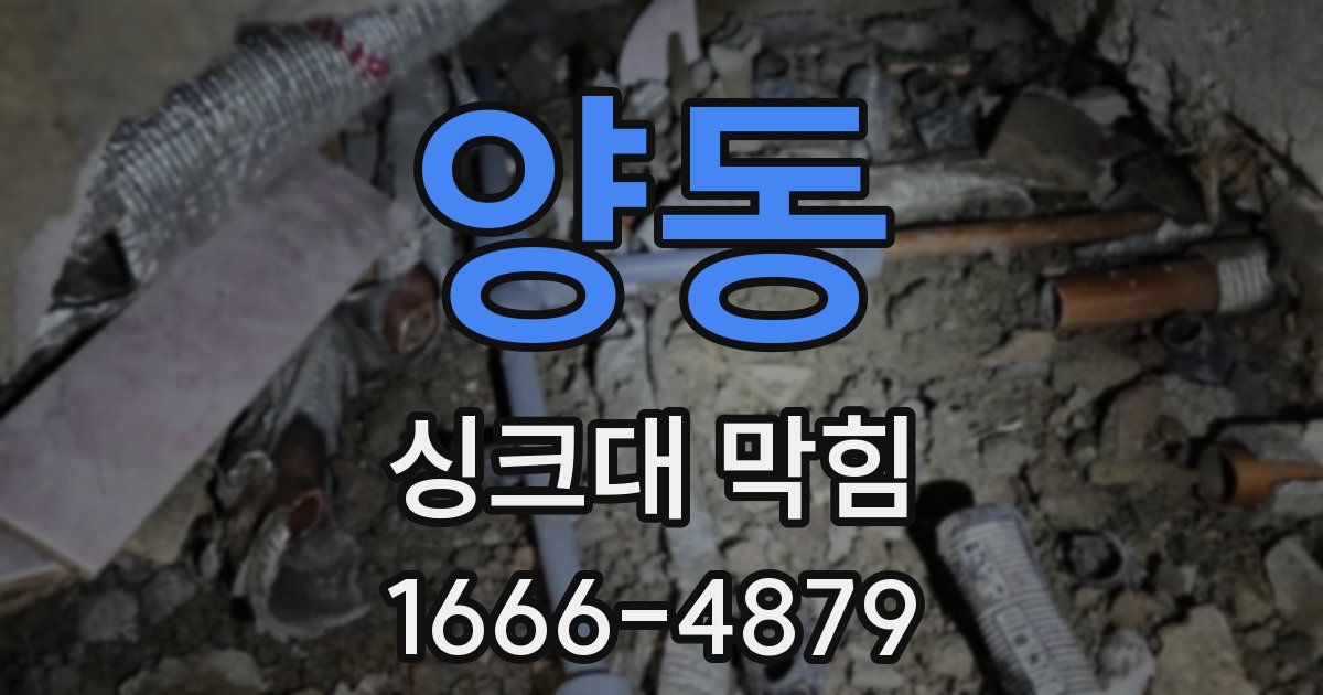 양동 싱크대 막힘