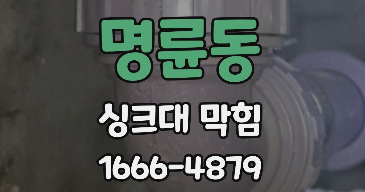 명륜동 싱크대 막힘