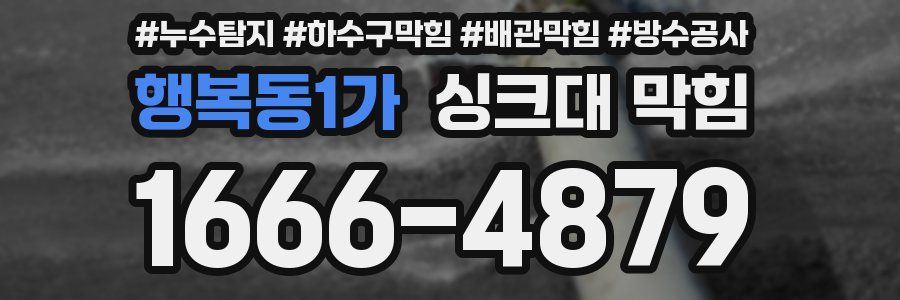 행복동1가 싱크대 막힘