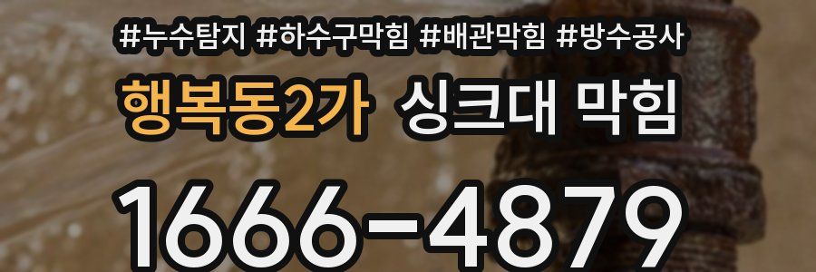 행복동2가 싱크대 막힘