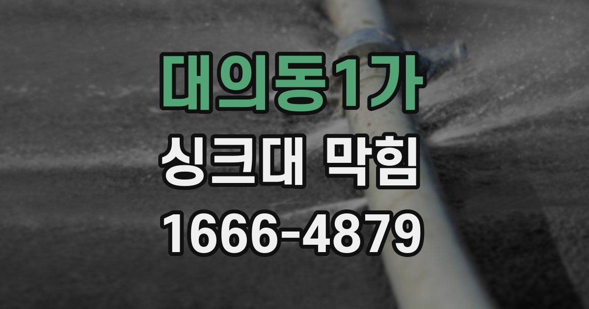 대의동1가 싱크대 막힘