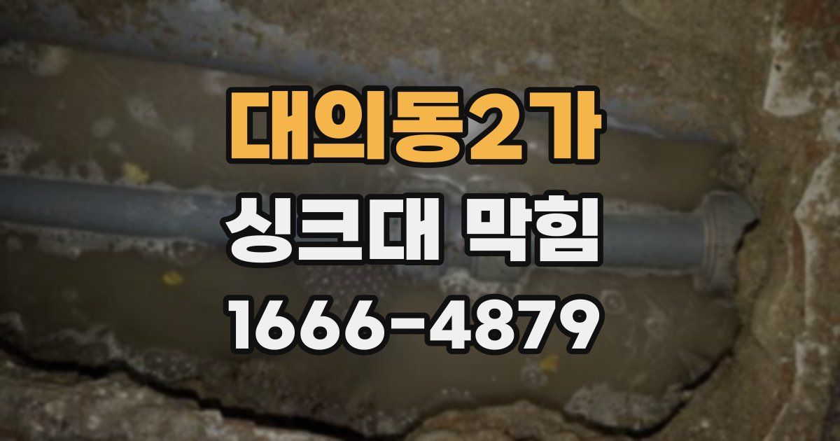 대의동2가 싱크대 막힘