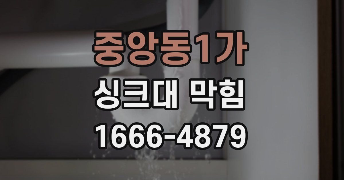 중앙동1가 싱크대 막힘