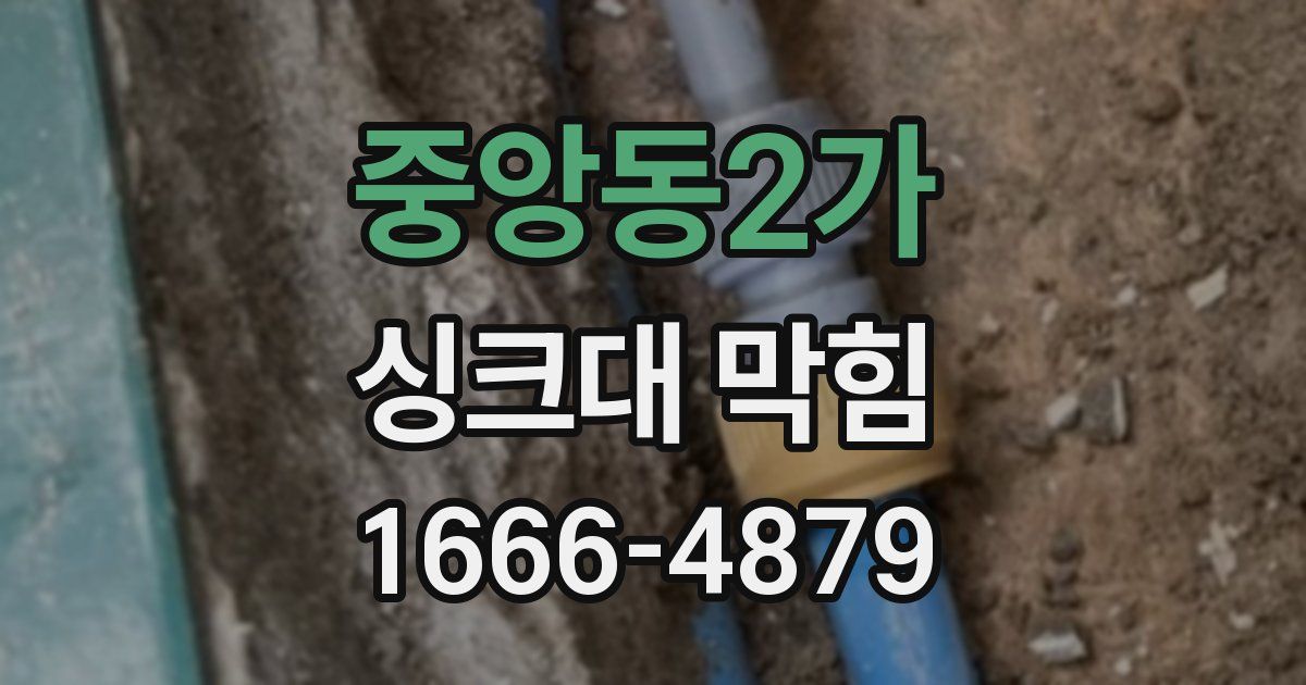 중앙동2가 싱크대 막힘