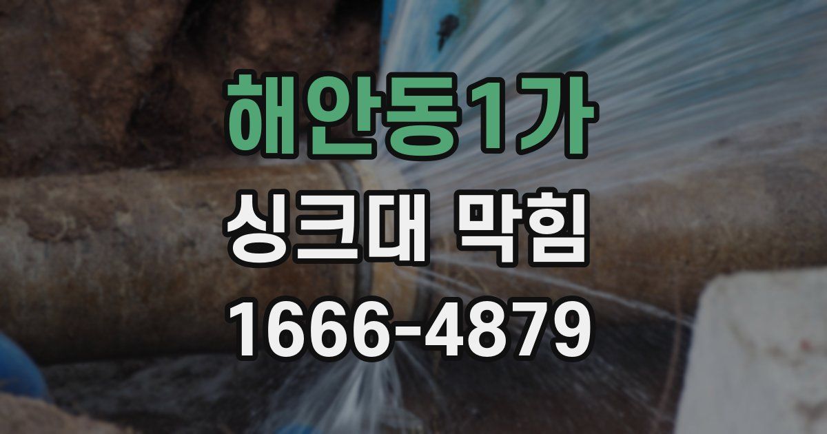 해안동1가 싱크대 막힘