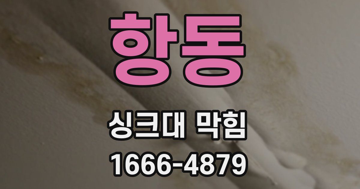 항동 싱크대 막힘