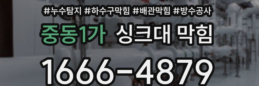 중동1가 싱크대 막힘