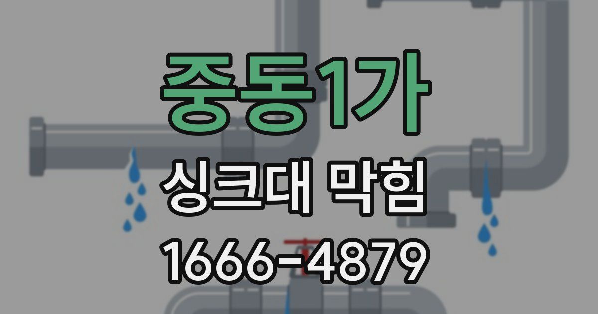 중동1가 싱크대 막힘