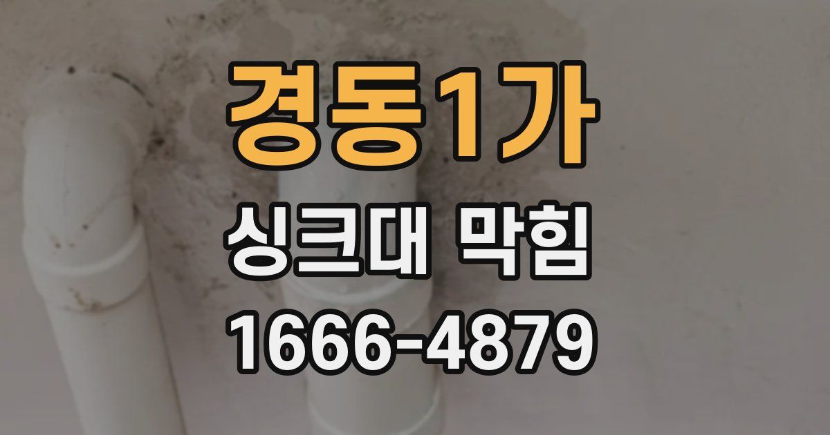 경동1가 싱크대 막힘