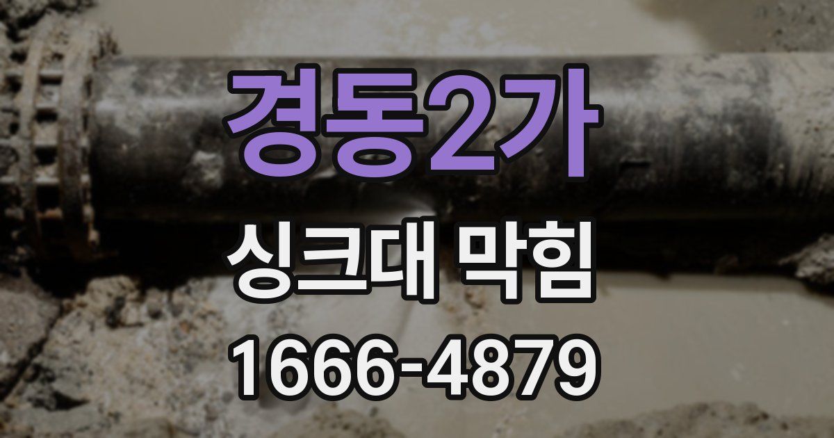 경동2가 싱크대 막힘