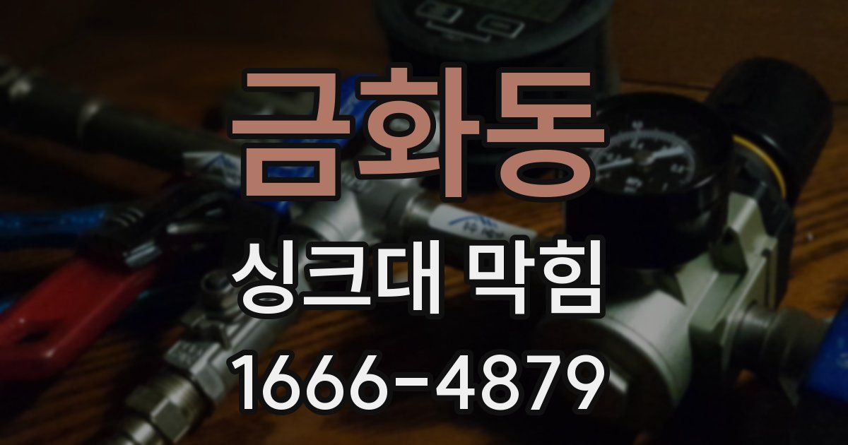 금화동 싱크대 막힘