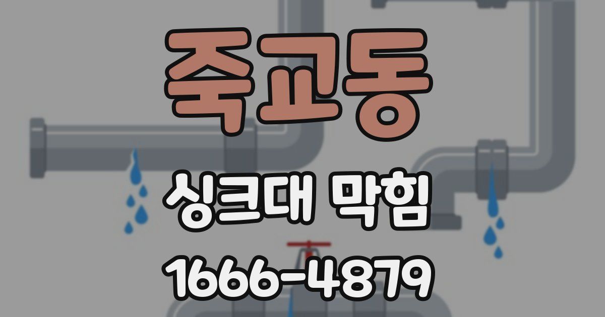 죽교동 싱크대 막힘