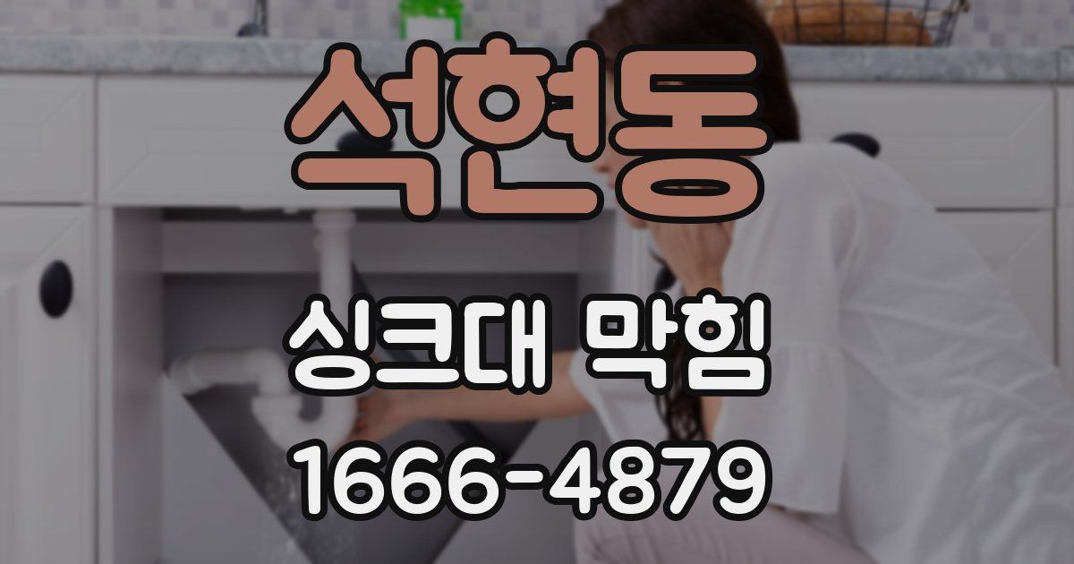 석현동 싱크대 막힘