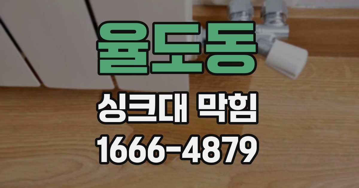 율도동 싱크대 막힘