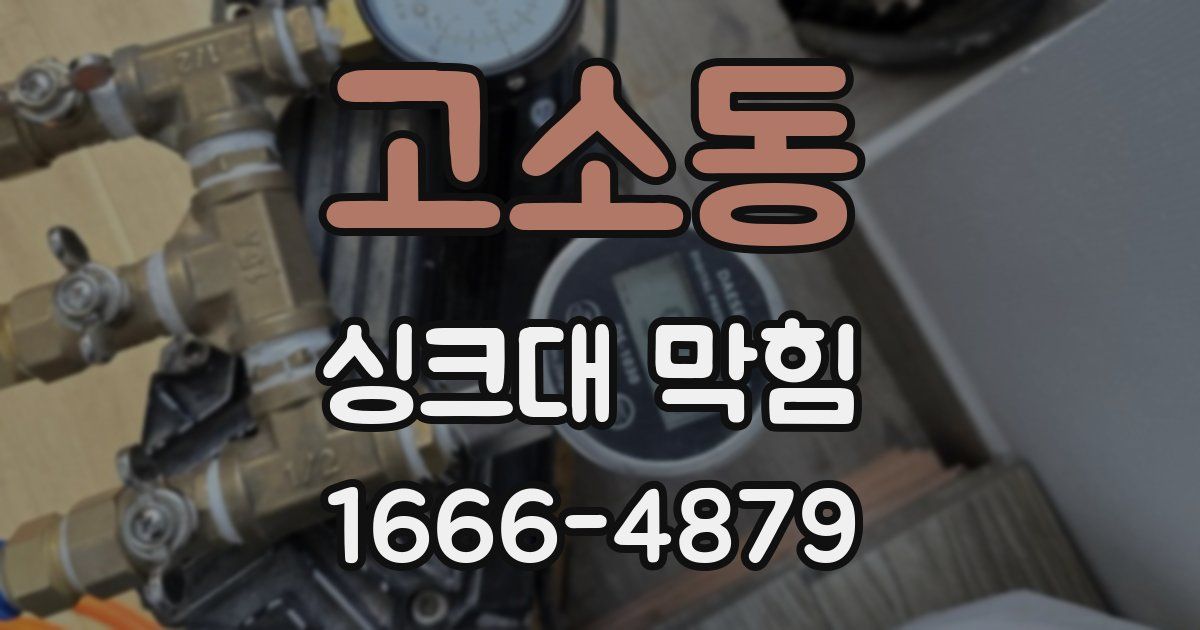 고소동 싱크대 막힘