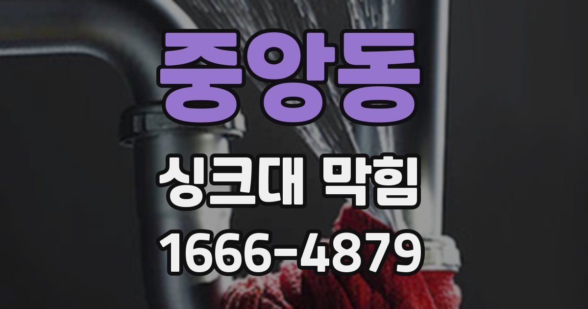 중앙동 싱크대 막힘