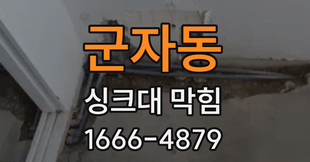 군자동 싱크대 막힘
