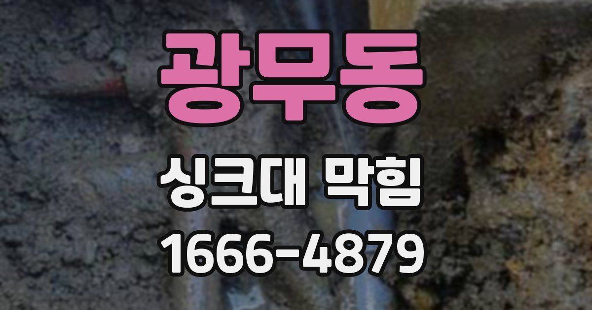 광무동 싱크대 막힘