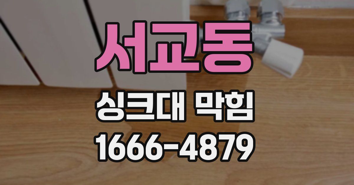 서교동 싱크대 막힘