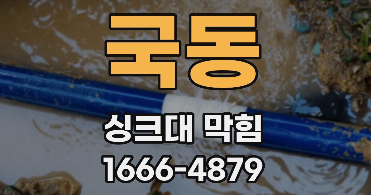 국동 싱크대 막힘