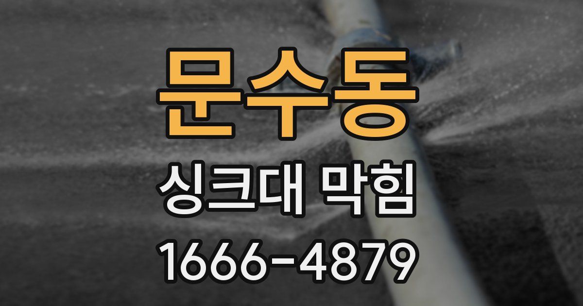 문수동 싱크대 막힘