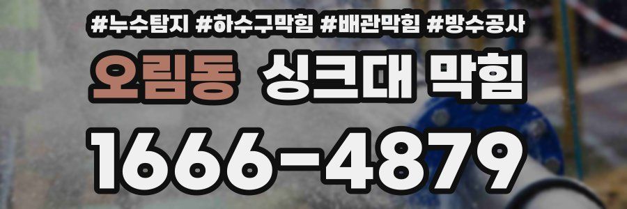 오림동 싱크대 막힘