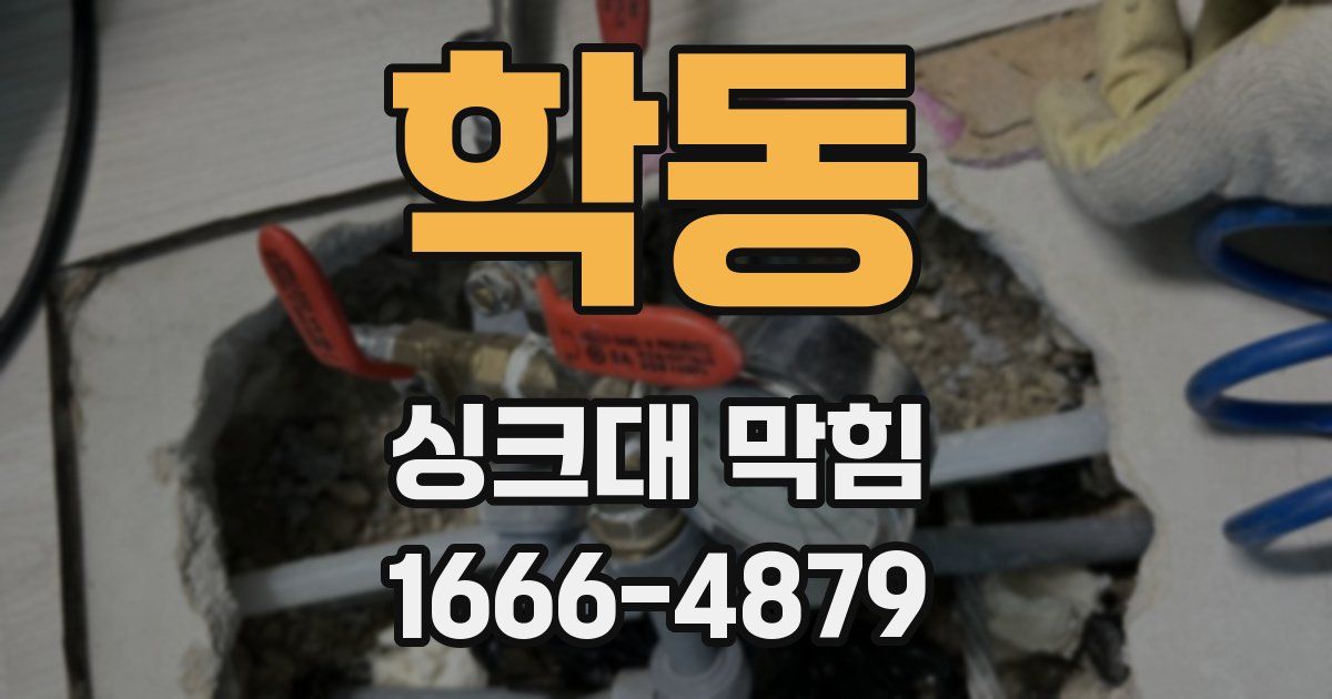 학동 싱크대 막힘