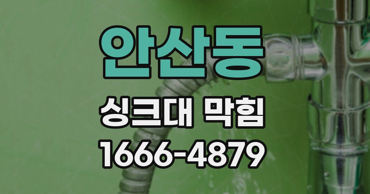 안산동 싱크대 막힘