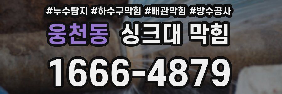 웅천동 싱크대 막힘
