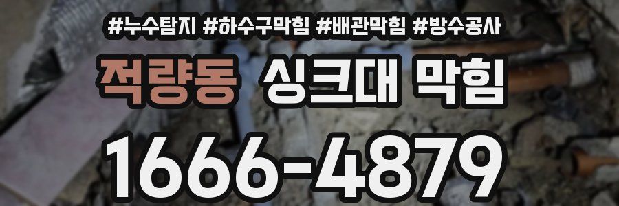 적량동 싱크대 막힘
