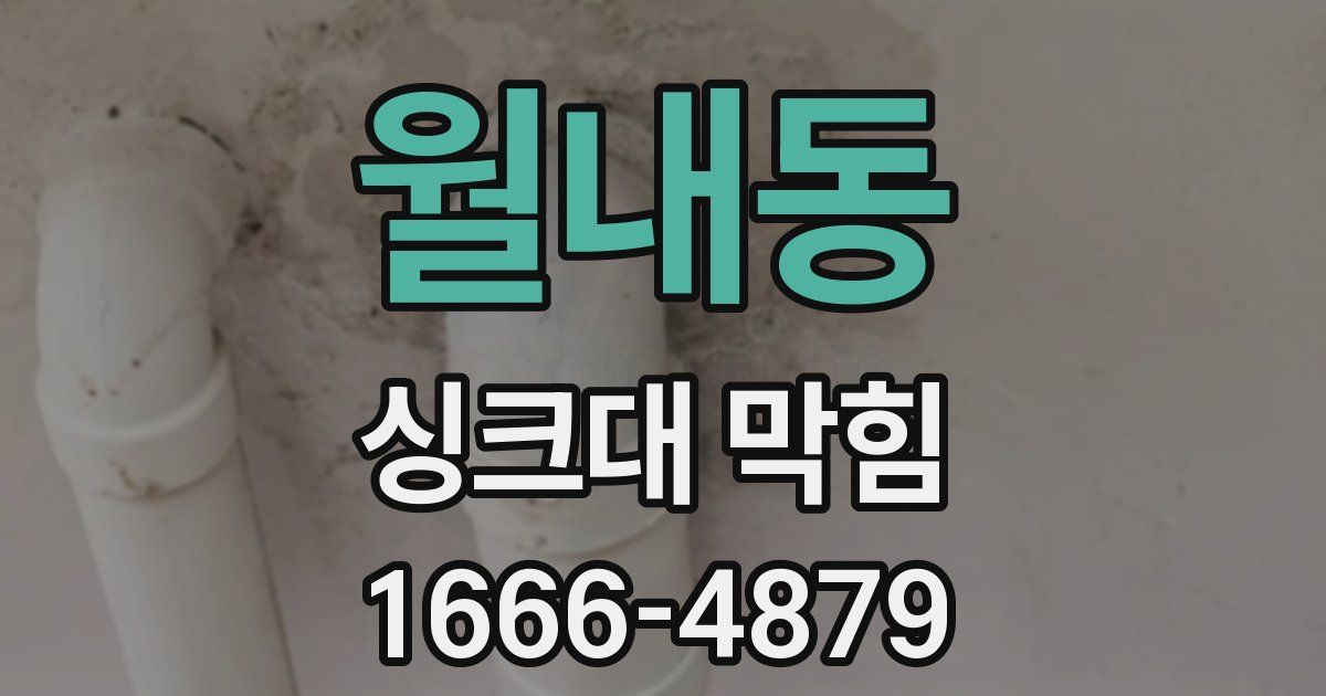 월내동 싱크대 막힘