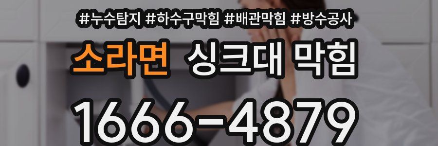 소라면 싱크대 막힘