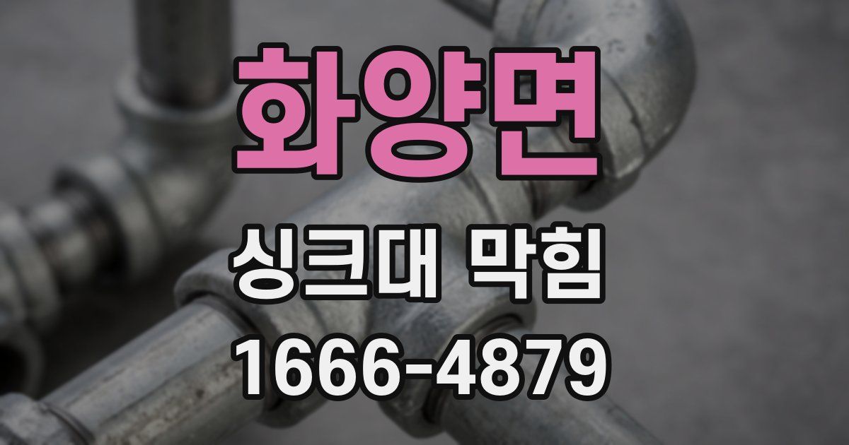 화양면 싱크대 막힘