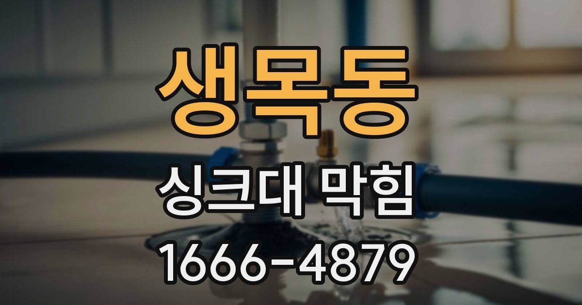 생목동 싱크대 막힘