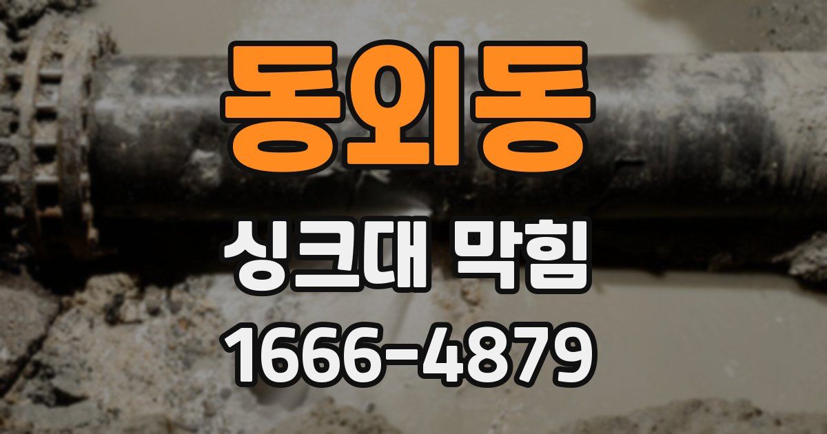 동외동 싱크대 막힘