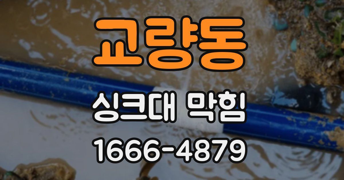 교량동 싱크대 막힘