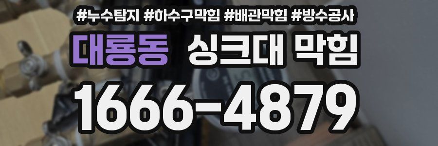 대룡동 싱크대 막힘