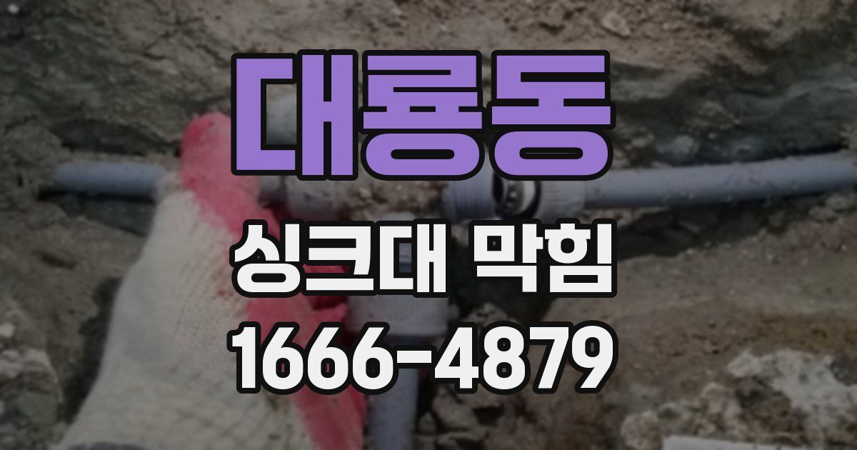 대룡동 싱크대 막힘