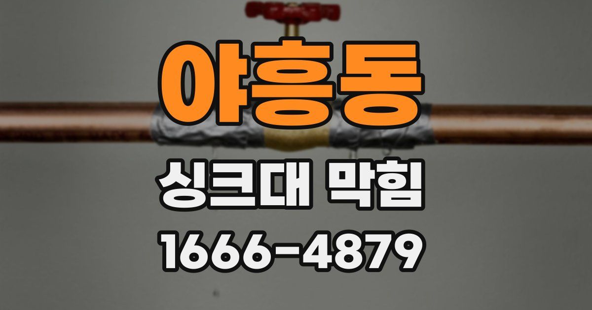 야흥동 싱크대 막힘