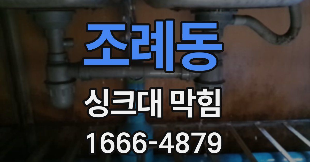조례동 싱크대 막힘