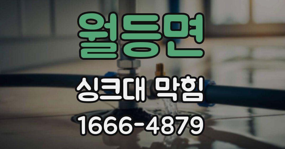 월등면 싱크대 막힘