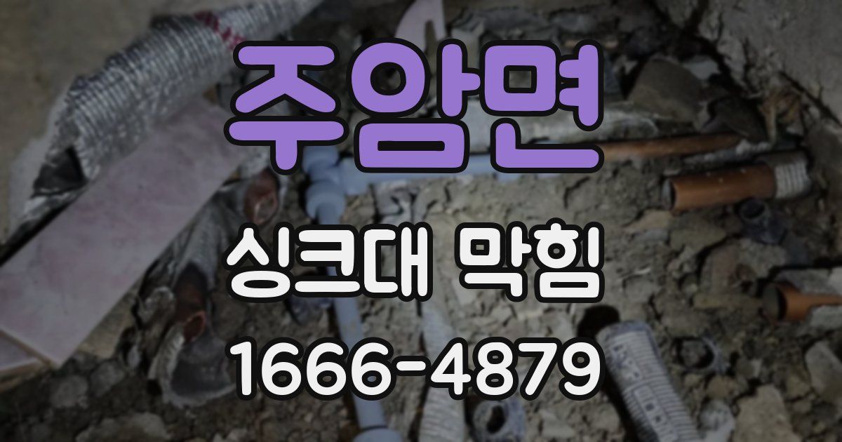 주암면 싱크대 막힘