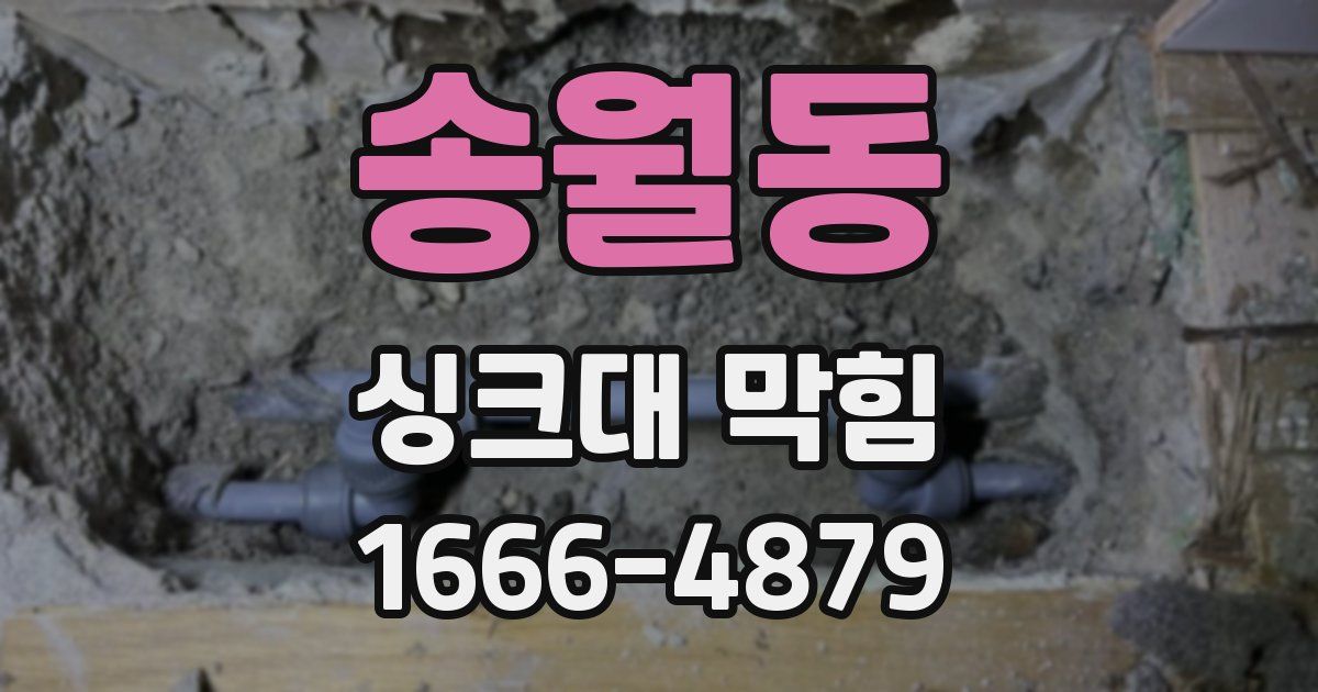 송월동 싱크대 막힘