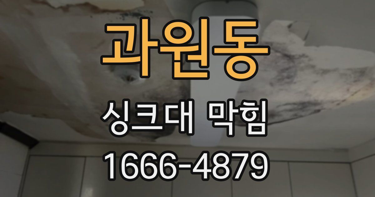 과원동 싱크대 막힘