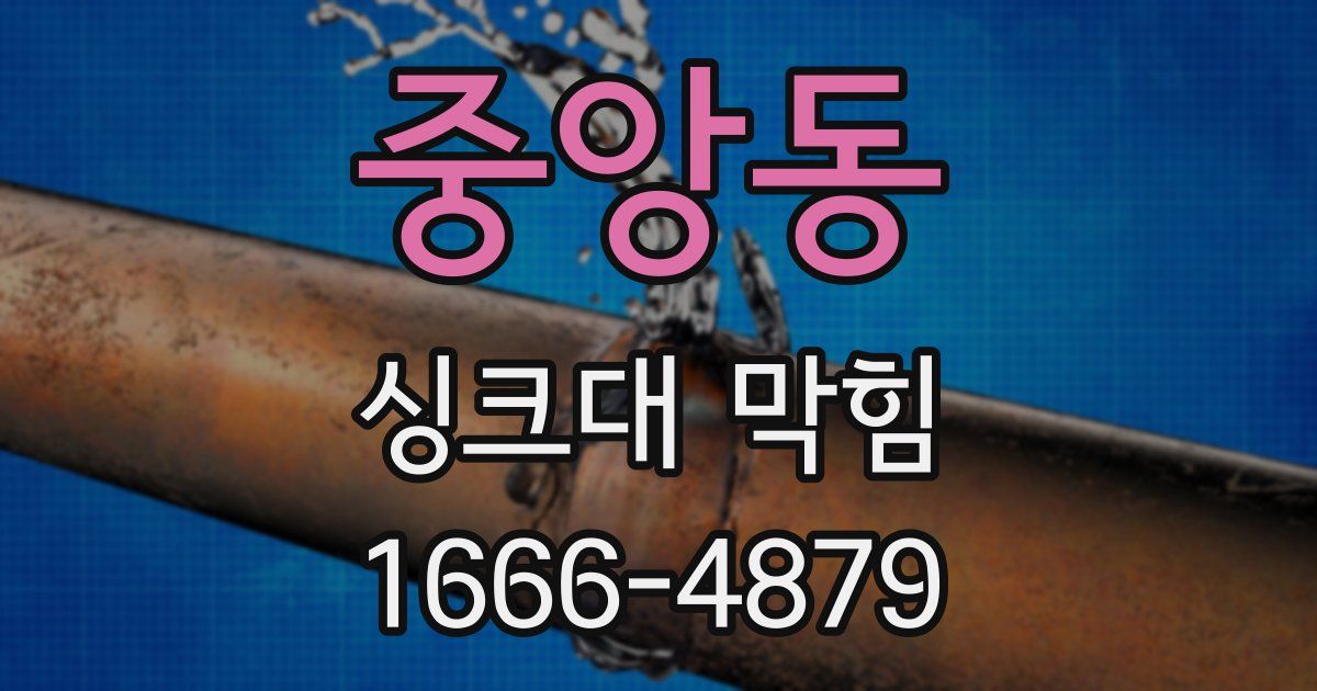 중앙동 싱크대 막힘