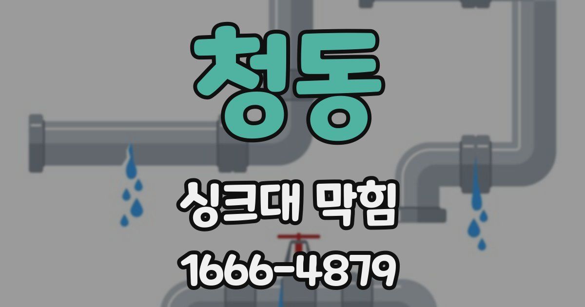 청동 싱크대 막힘