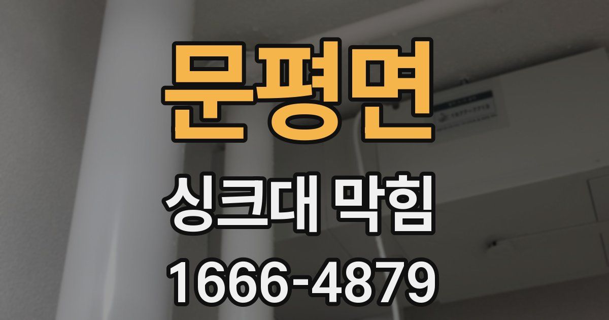 문평면 싱크대 막힘